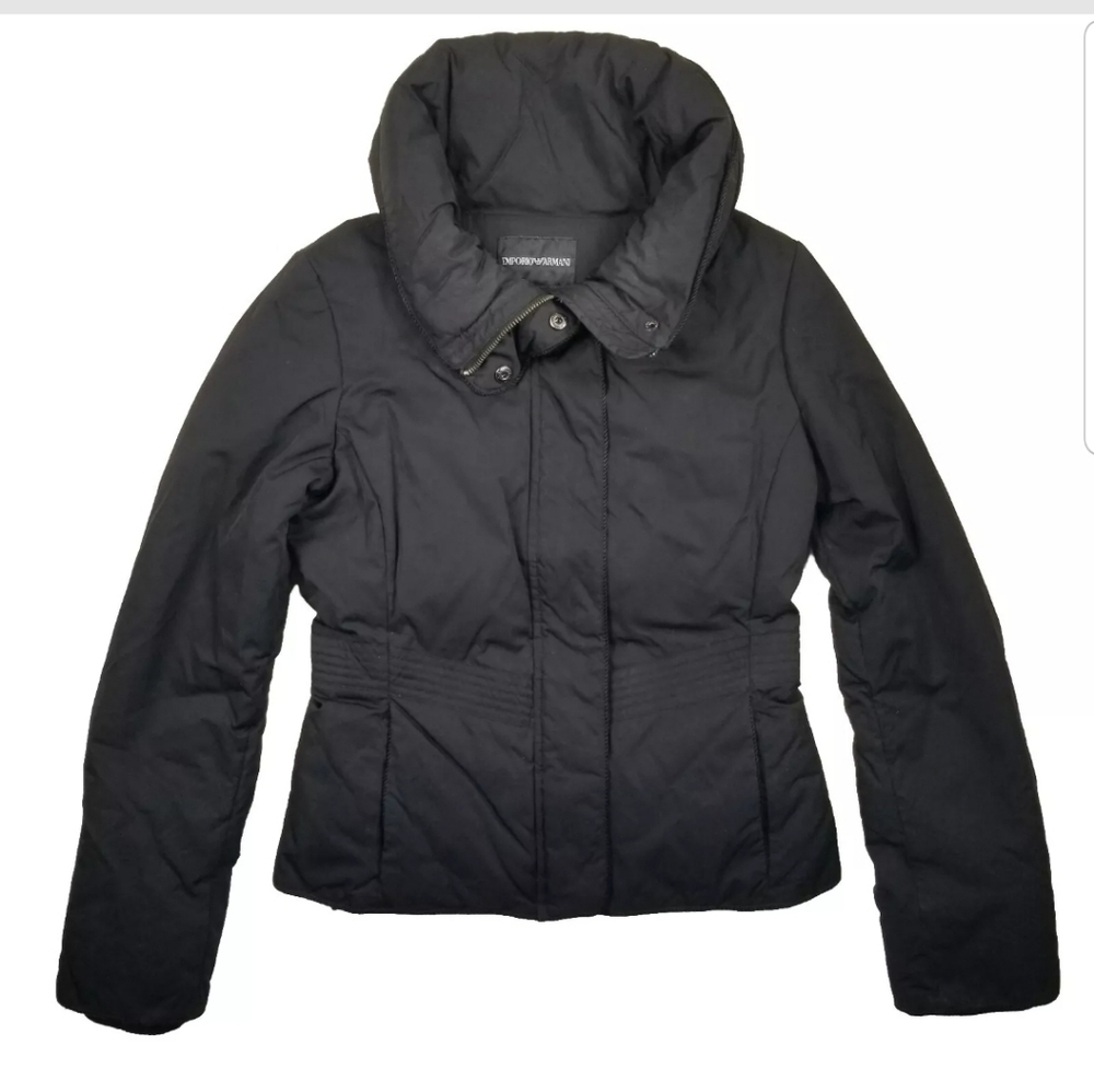 Emporio Armani Women's Duck Down Jacket Black Size 6